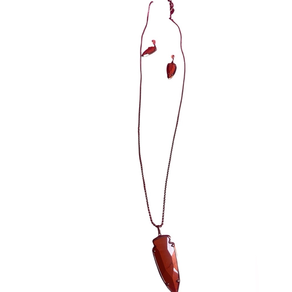 Karen Scott Red Pendant Necklace Set